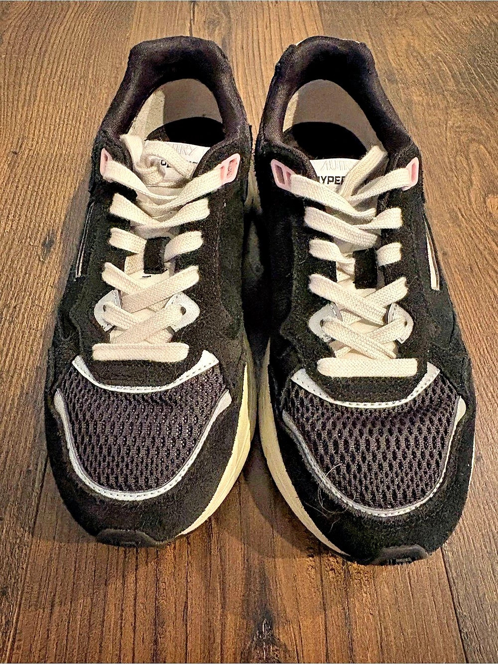 Changing Autry Hyperway Sneakers in Black and Silver Black & White Sneakers